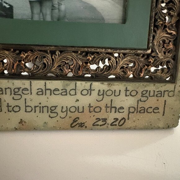 Inspirational Picture Frame 2003 Demdaco by Faith Filigree Bible Verse Vintage - Picture 7 of 7
